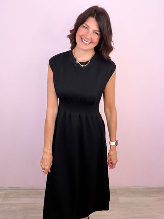 Elevated Throw On Midi Dress