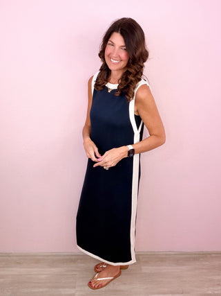 Varsity Style Midi Dress