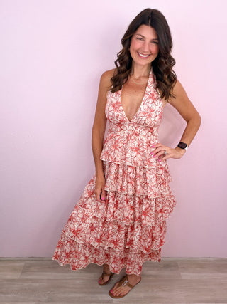 Garden Escape Halter Midi