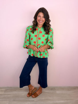 Spot On Blouse (Green)
