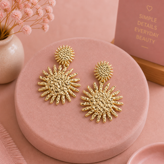 Golden Burst Earrings