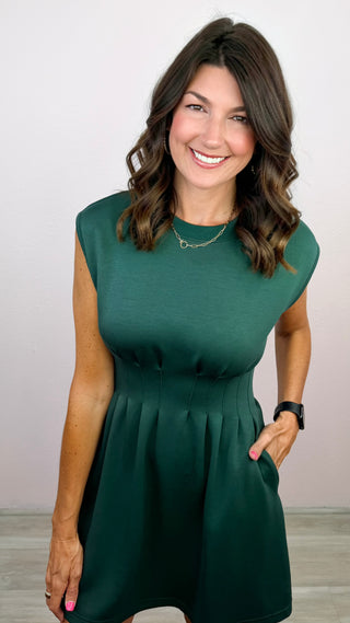 Elevated Throw On Dress (Forest)