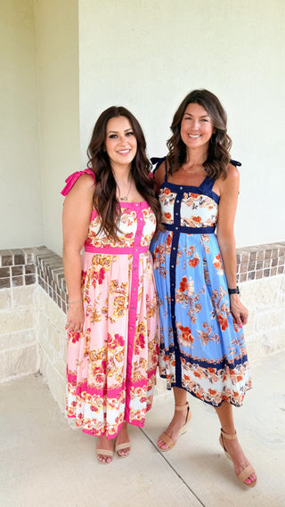 Sweet Magnolia Midi Dress (Navy)