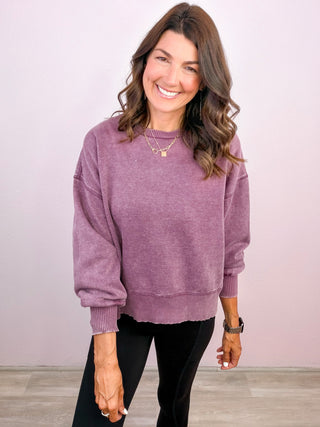 The Everyday Essential Sweatshirt - Purple
