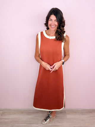 Varsity Style Midi Dress