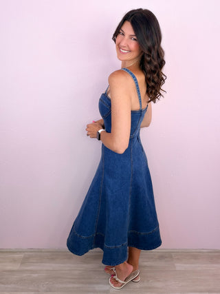 Darling Moment Denim Midi
