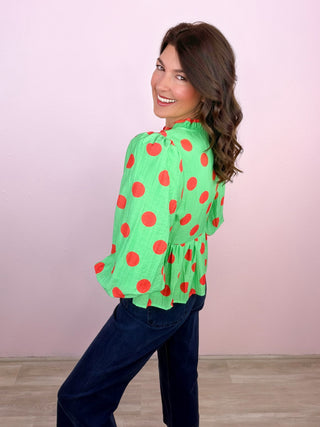 Spot On Blouse (Green)