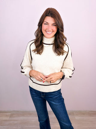 Straight Decisions Sweater Top - Oatmeal
