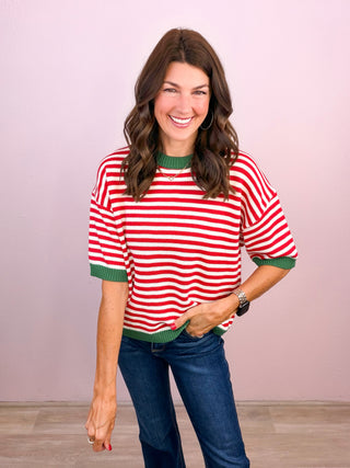 Candy Cane Cutie Sweater Top