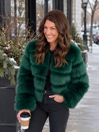 The Emerald Affair Faux Fur Jacket