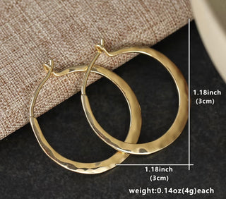 Golden Hour Hammered Hoops