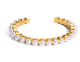 Lauren Kenzie Pearl & GoldCuff Bracelet