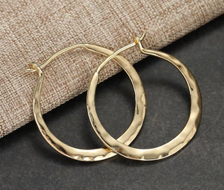 Golden Hour Hammered Hoops