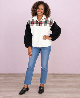 Fireside Plaid Sherpa Pullover