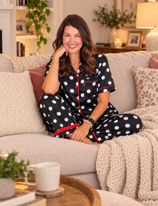Dotty Darling Polka Dot Ruffle Pajama Set