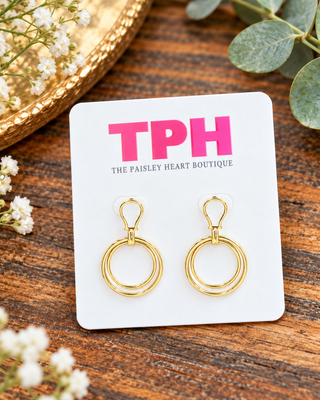 The Golden Connection Double Hoop Earrings