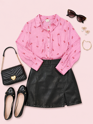 Candy Cane Club Top (Pink)