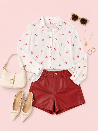 Candy Cane Club Top (Ivory)