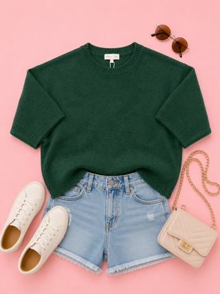 Everyday Luxe Knit Top (Hunter)