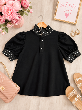 Let's Polka Top - Black
