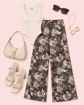 Collected Bloom Wide Leg Pants