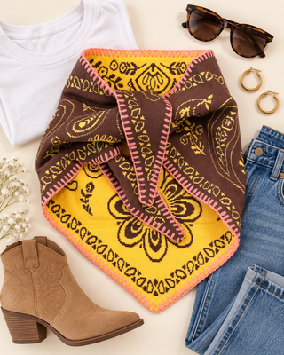 Double Take Reversible Bandana Shawl