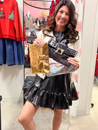 Vegan Leather Clutch Bag