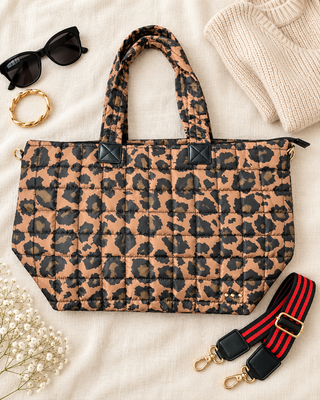 Pretty Simple® Day Dreamer Quilted Tote Bag - Leopard