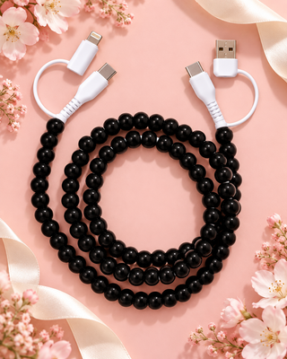 Erimish® Beaded Phone Charger Blackout - 3.3'