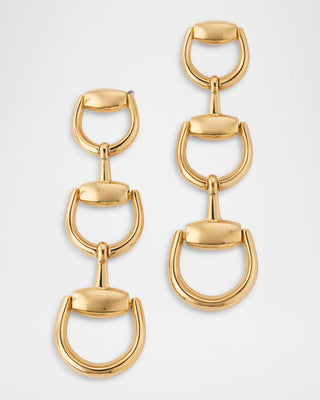 Triple Horsebit Earrings