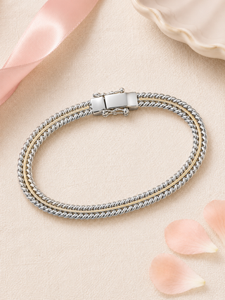 Two Toned Textured Bracelet
