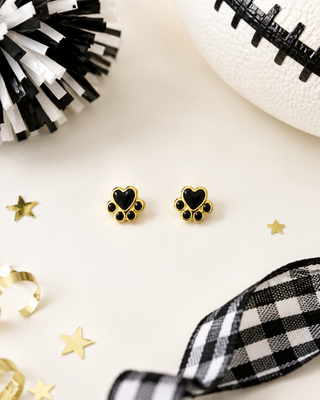 Bearcat Heart Paw Studs