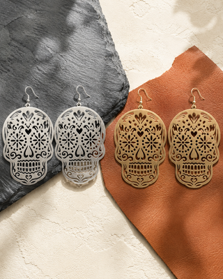 Metal Lightweight Skull Earrings