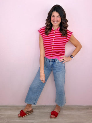 Harbor Stripe Top (Pink)