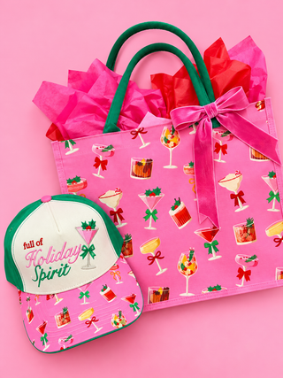Premium Holiday Drinks Canvas Tote Bag