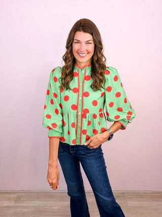 Spot On Blouse (Green)