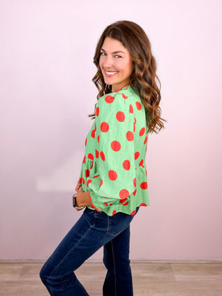 Spot On Blouse (Green)