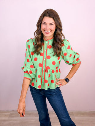 Spot On Blouse (Green)