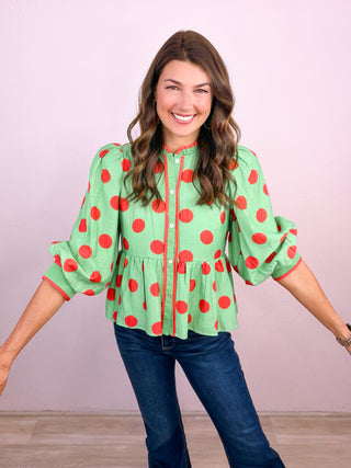 Spot On Blouse (Green)