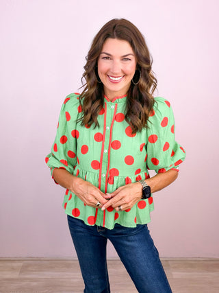 Spot On Blouse (Green)