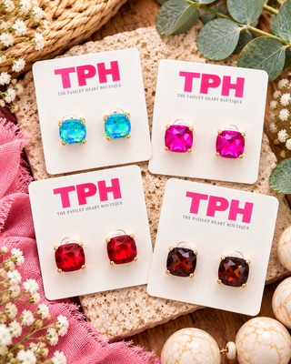 Bold Crystal Stud Earrings