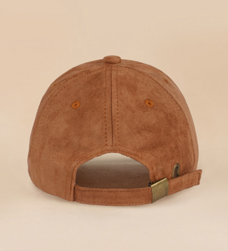 Suede Baseball Cap - Camel