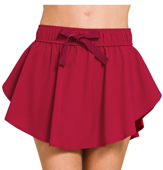 On The Move Active Skort – Burgundy