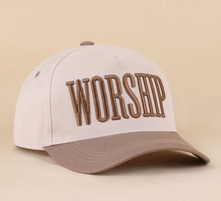 WORSHIP Snapback Hat - MOCHA