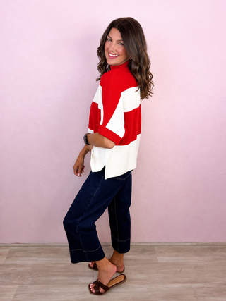 Cafe Chic Sweater - Red