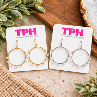 Modern Twist on Pearls Earrings