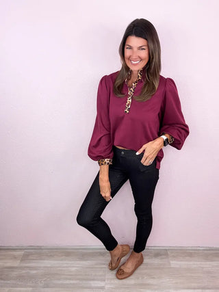 Pops of Leopard Top