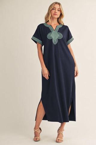 Effortlessly Timeless Midi Dress (Navy)