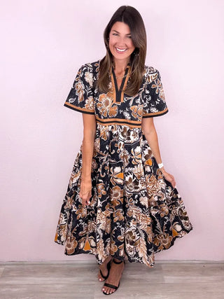 Rising Bloom Midi Dress