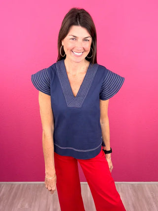 THML Navy Bliss Top